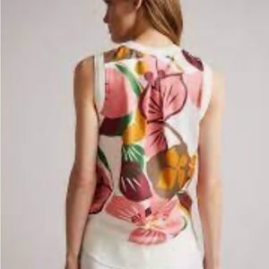 ❌SOLD-❌ Ted Baker™ Tamian Woven Back Knit Tank Top Sz2 BWT
